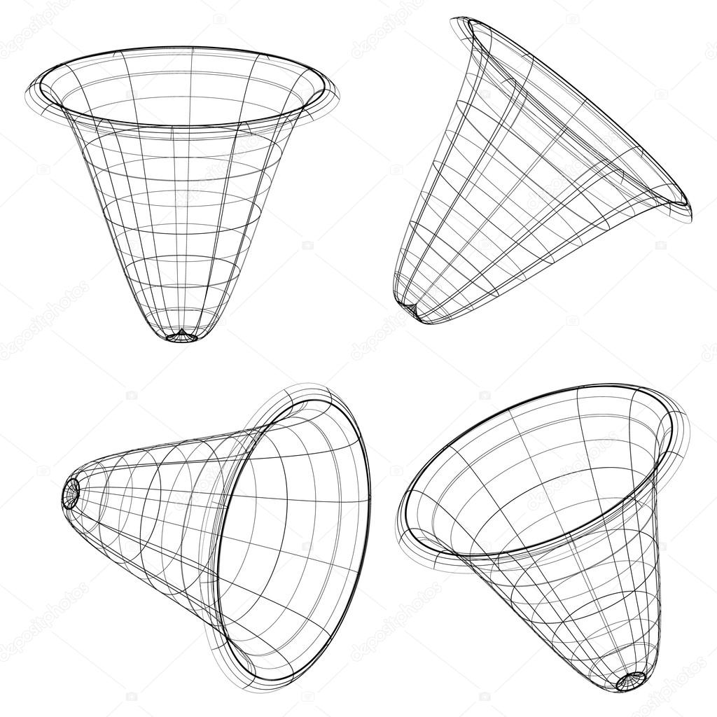 Download Abstract 3d wireframe objects. — Stock Vector © vectorguy #116051488