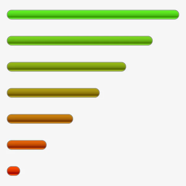 Horizontale vooruitgang bars set — Stockvector