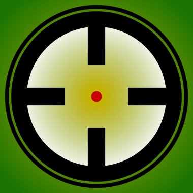 Hedef işareti, dürbün ağı, artı simgesi 