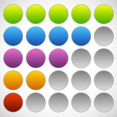 İlerleme, adım, faz göstergeleri. 