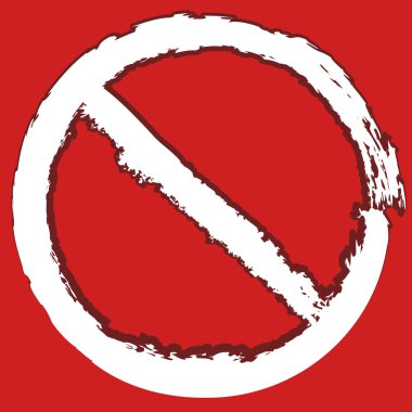 Grungy, yasak, sınırlama işaret boyalı. 