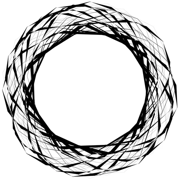 Forma circular de borde abstracto, elemento — Archivo Imágenes Vectoriales