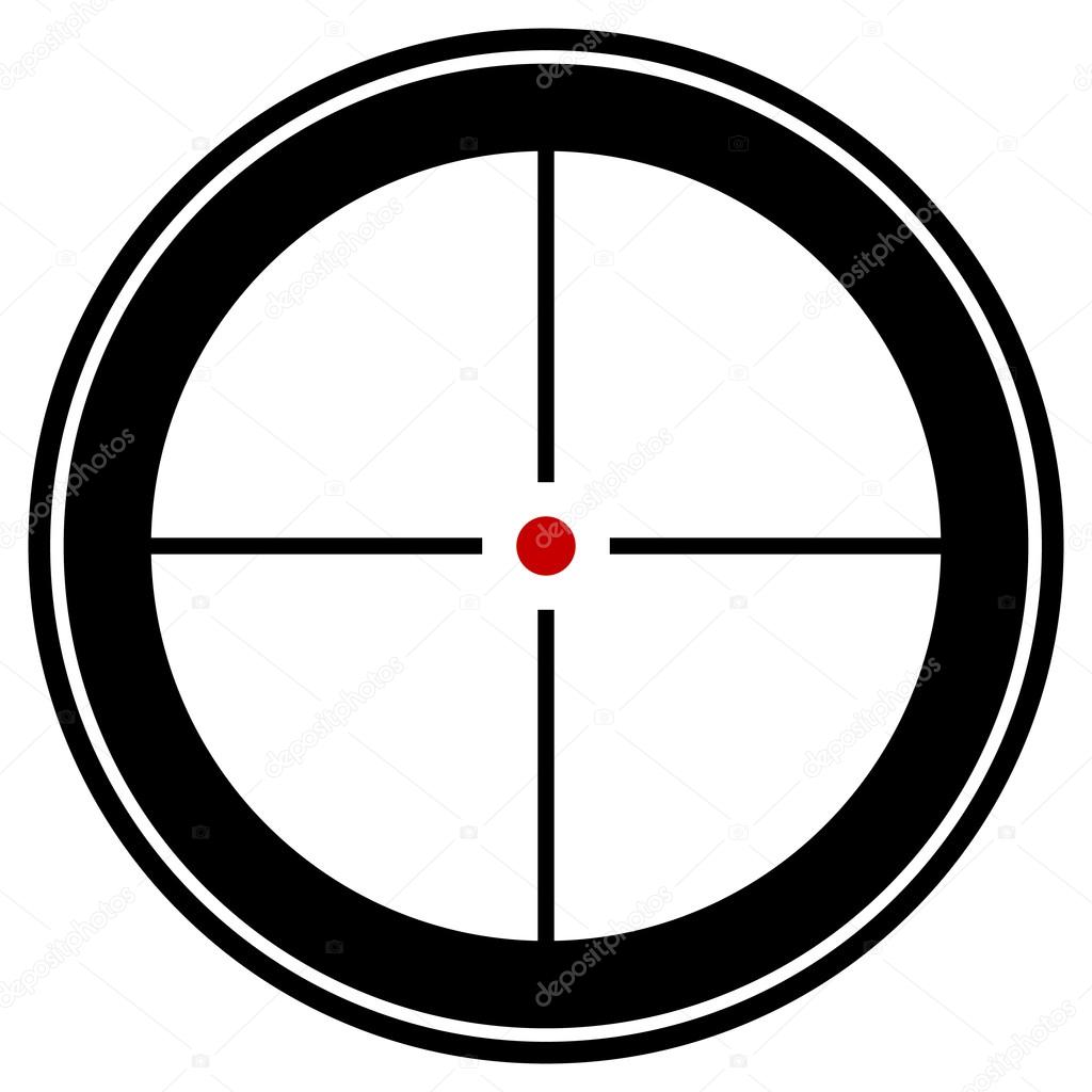 Target mark, reticle, crosshair icon for focus, accuracy, targeting concepts.