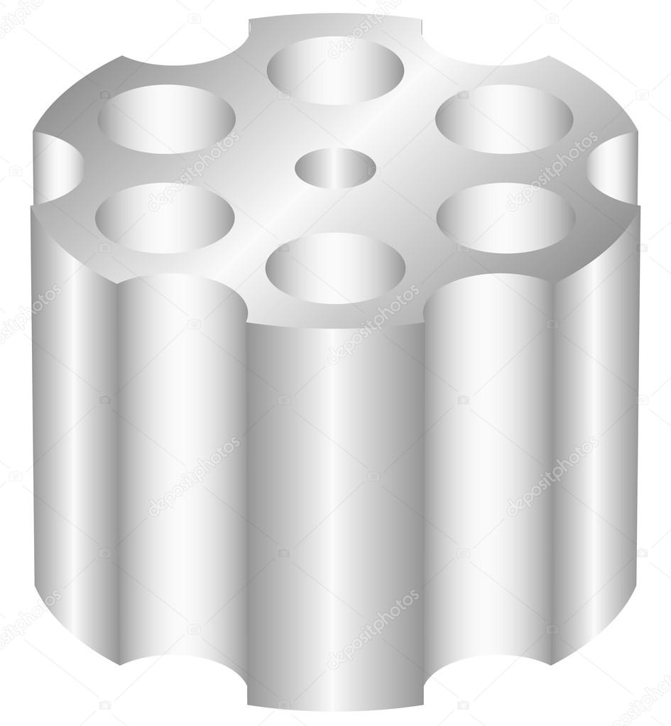 Cylinder of revolver pistol. Stock Vector Image by ©vectorguy #117517436