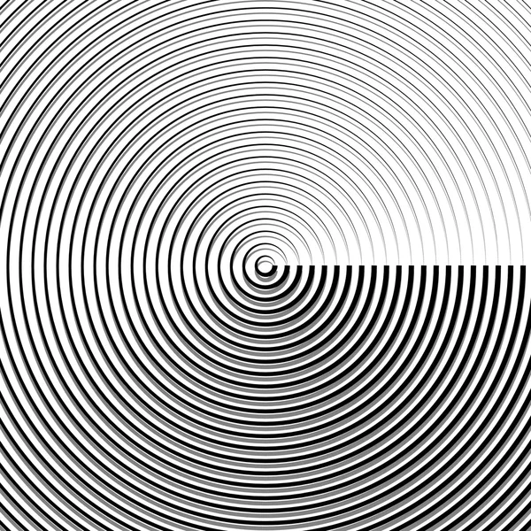 Ondulation circulaire, cercles concentriques — Image vectorielle