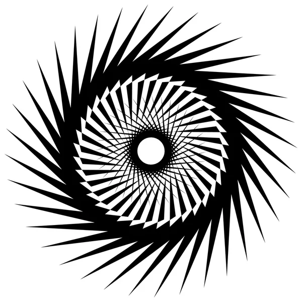 Circular radial geometric element — Stock Vector