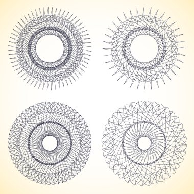 Geometrik daire öğeleri kümesi