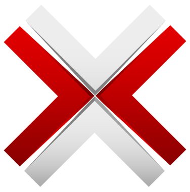 X işareti, çapraz, soyut simgesi  