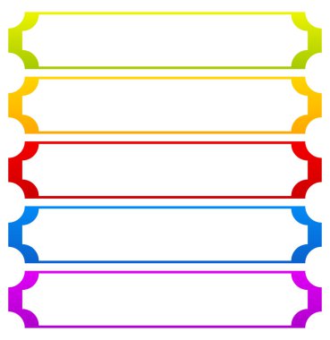 Renkli plak, başlık sayfası öğeleri 