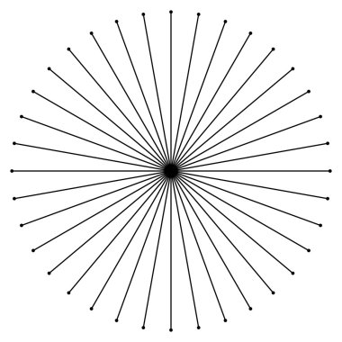 Satır öğesi yayılan dairesel Radyal 