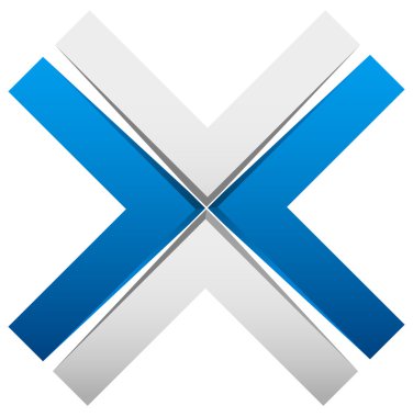 X işareti, çapraz, soyut simgesi  