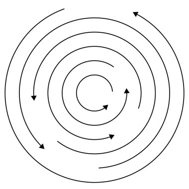 Dairesel oklar soyut öğe