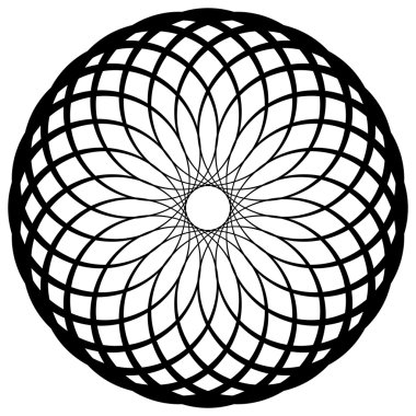 Dairesel geometrik dekoratif desen. 