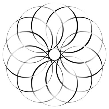 Dairesel geometrik dekoratif desen. 