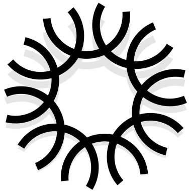 Spirally soyut tasarım öğesi 