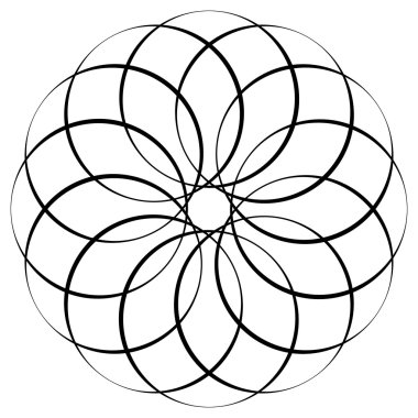 Dairesel geometrik dekoratif desen. 