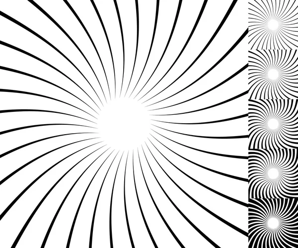 Lignes rayonnantes motif circulaire — Image vectorielle