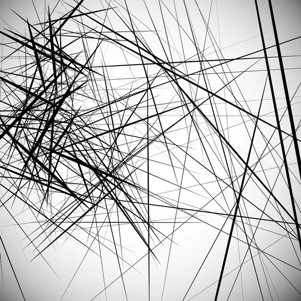 Zufällige chaotische Linien abstraktes Muster — Stockvektor