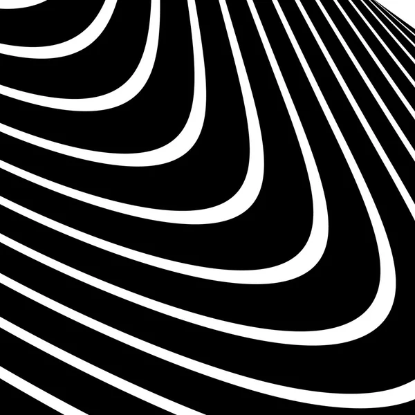 Distorsion, lignes déformées motif géométrique . — Image vectorielle