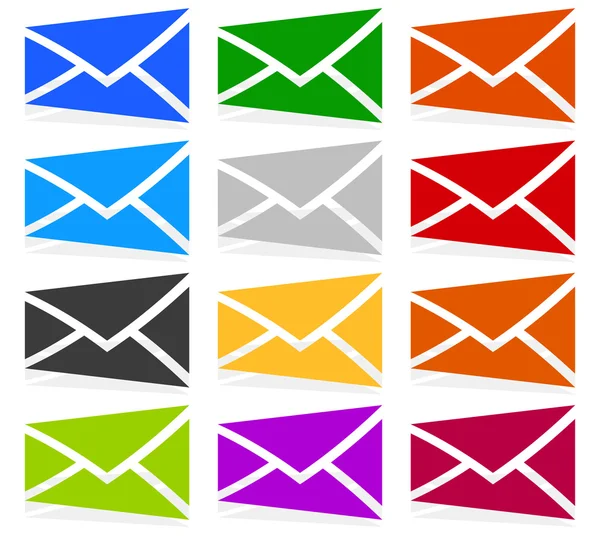 Envelope, conjunto de ícones de correio —  Vetores de Stock