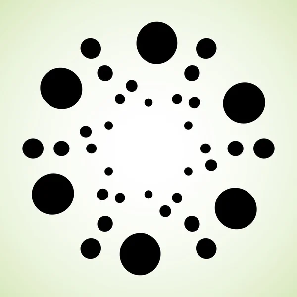 Pointu, cercles abstrait fond monochrome — Image vectorielle