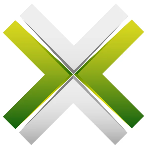 Abstract cross, X sign, icon — Stock Vector © 122575724