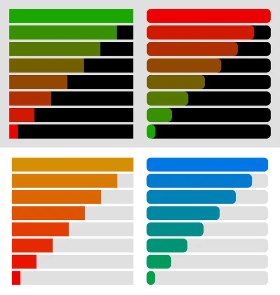 Progrès, gabarits de barre de charge — Image vectorielle