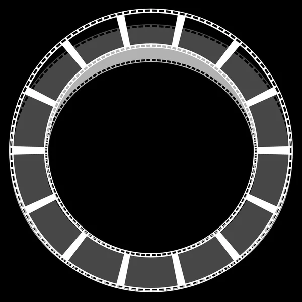 Kreis Filmstreifen Hintergrund — Stockvektor