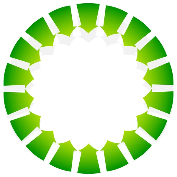 Rotationselement für grüne Pfeile — Stockvektor
