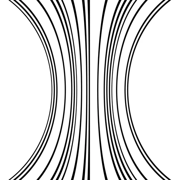 Geometrische lijnen patroon met vervorming — Stockvector