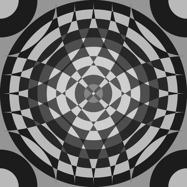 Monochroom abstract gesegmenteerde patroon. — Stockvector