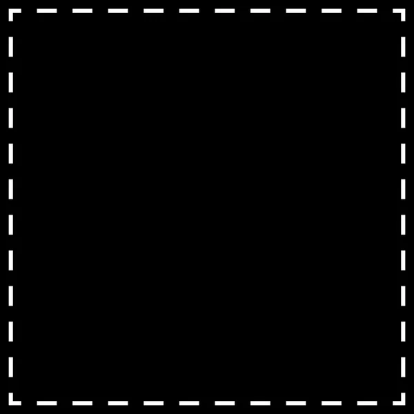 Přerušovaná čára čtverečky rám — Stockový vektor