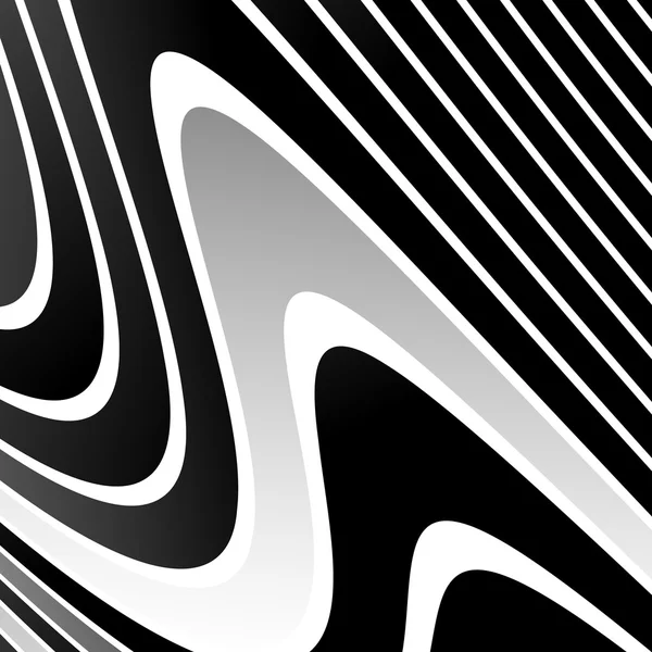 Distorsion, lignes déformées motif géométrique . — Image vectorielle