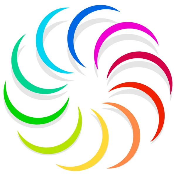 Elemento de design espiral colorido —  Vetores de Stock