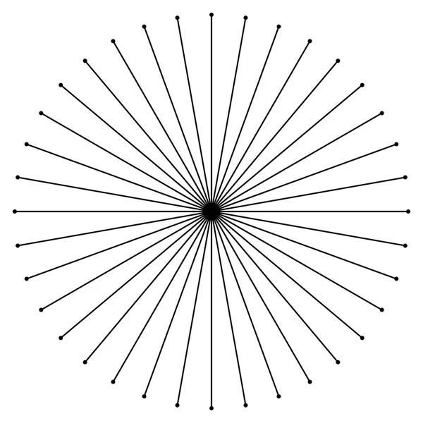 Circulaire radiaal, straalt lijnen element — Stockvector