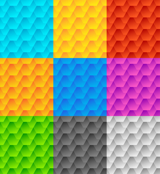 Set of abstract geometric patterns