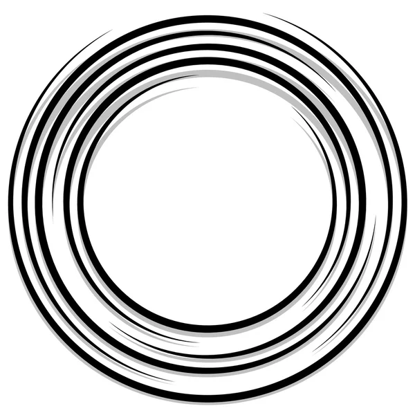 Circular spiral, swirl element — Stock Vector