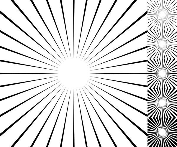 Starburst, sunburst backgrounds