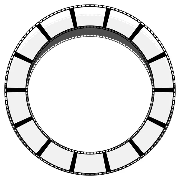 Cirkel filmstrip achtergrond — Stockvector