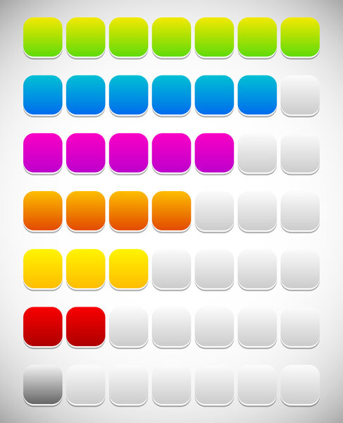 Шаг, уровень, индикаторы прогресса
