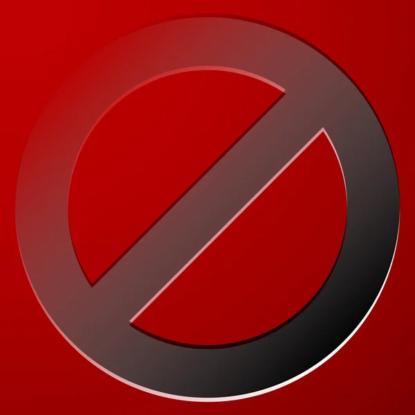 Красный запрет, знак ограничения — стоковый вектор