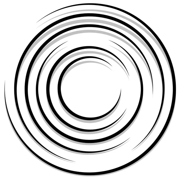 Espiral circular, elemento de redemoinho — Vetor de Stock