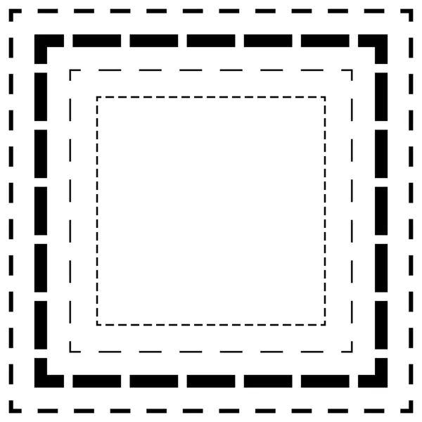 Dashed line squares frame