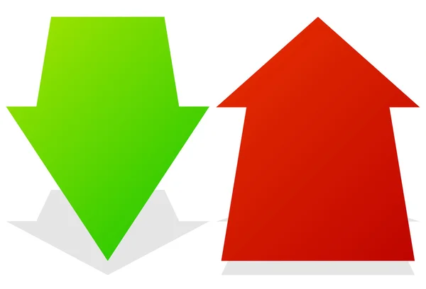 Frecce su e giù — Vettoriale Stock