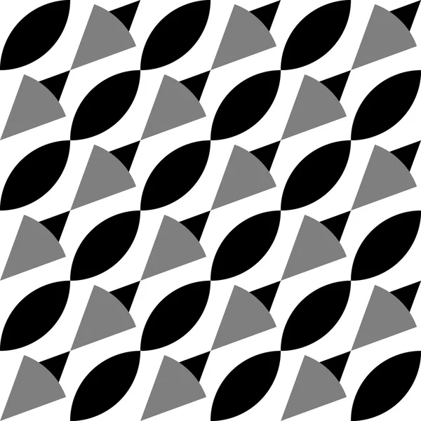 Geometrik siyah ve beyaz soyut desen — Stok Vektör