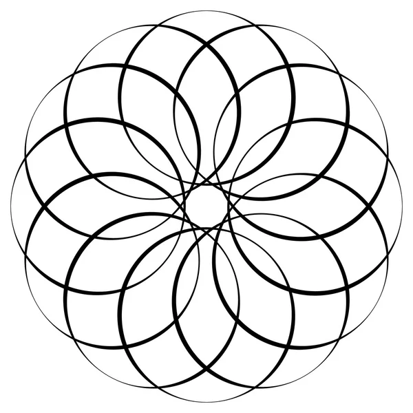 Körkörös geometriai dekoratív minta. — Stock Vector