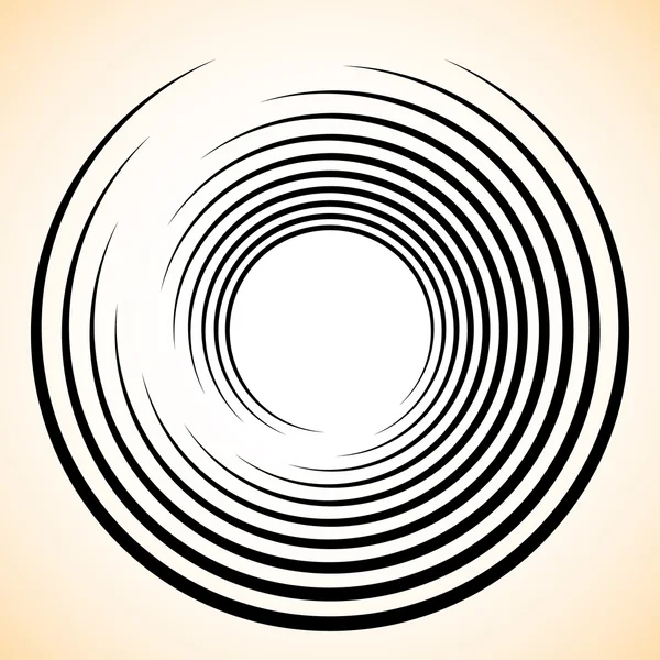 Stralende lijnen abstract spiraal element — Stockvector