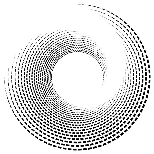 Spiraal, vortex vorm, element. — Stockvector