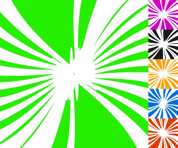 Espiral patrones abstractos sunburst — Vector de stock