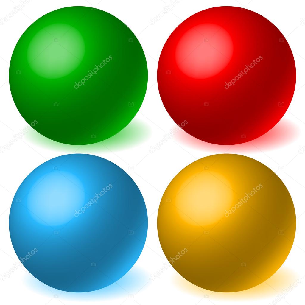 abstract colorful spheres set